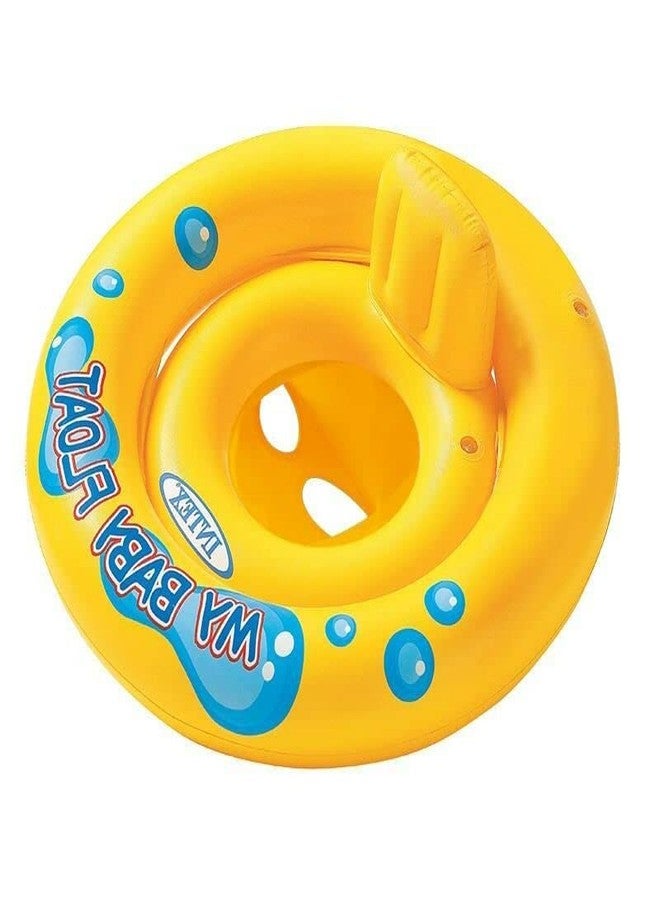 STACKRAID Inflatable Kid Swim Pool Water Float Ring Tube Boat for Kids Swimming Tube for Kids Swim Tube for Kids 26.5" (67cm)(1 to 3 Years) (Yellow Baby Float Tube) - Image 1